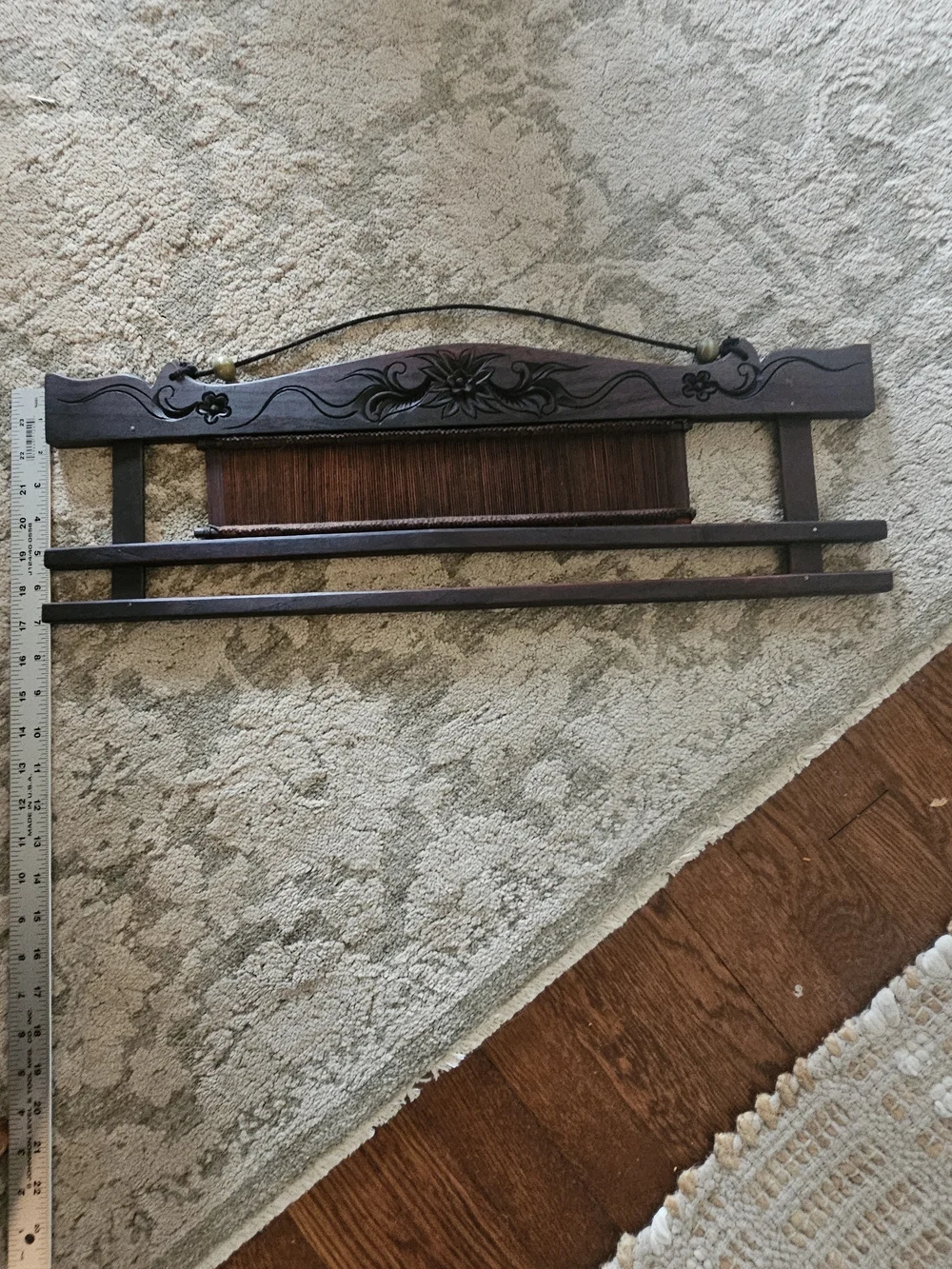 Antique Wooden Loom Reed Primitive Weaving Tool Rustic Farmhouse Textile Decor